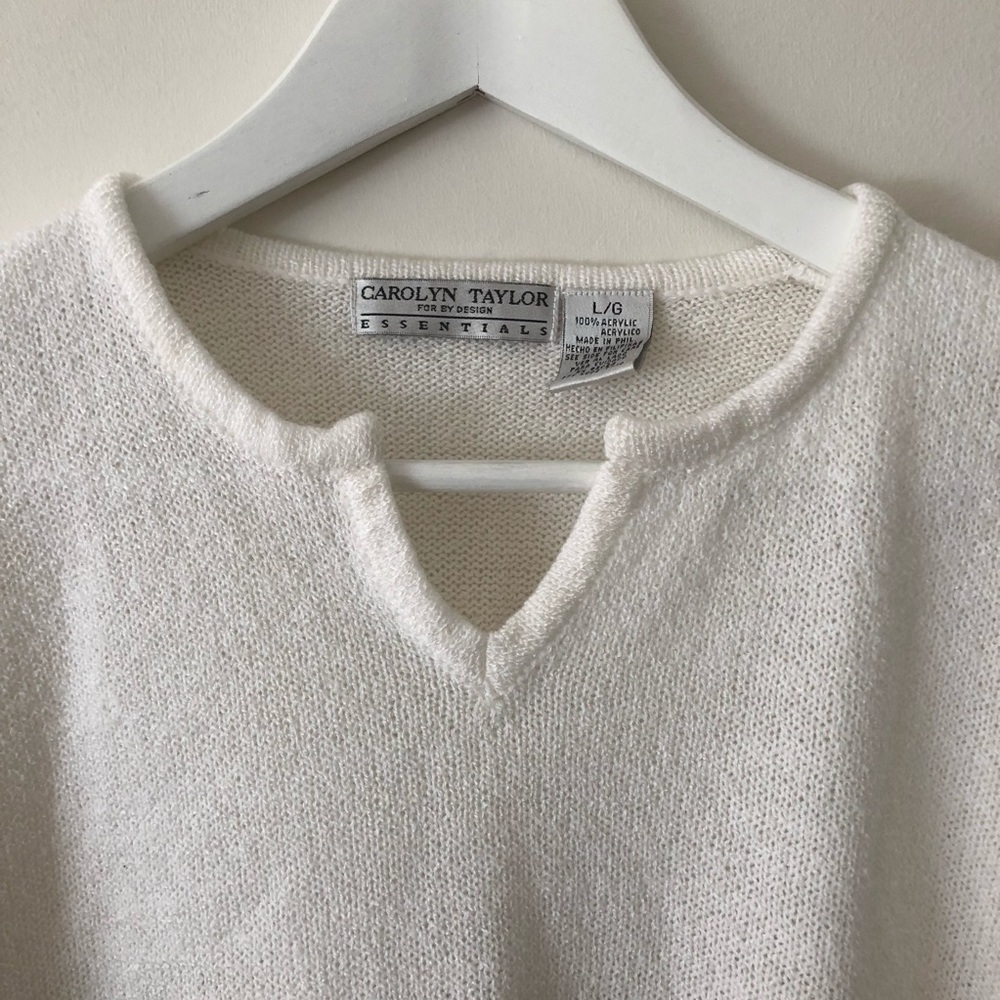 vintage 90s Tri Colorblock Short sleeve Top - Picture 2 of 2